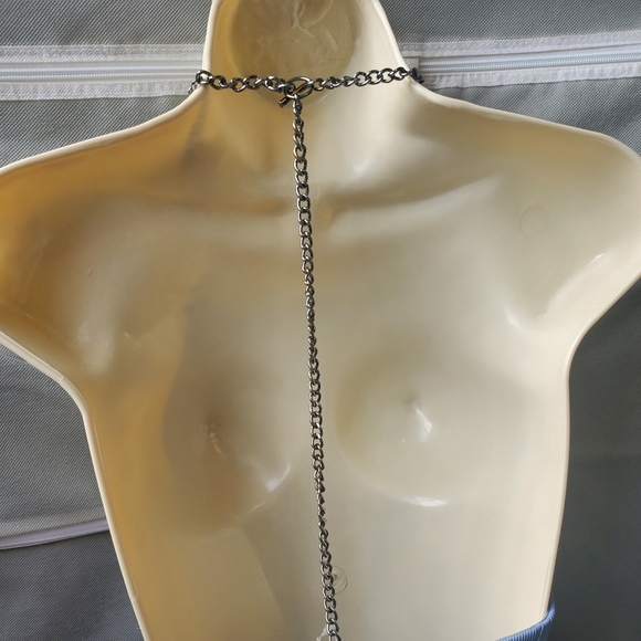 ๐3 for $25๐ Dare to Bare Powder Blue Body suit with Chain Halter Straps - Picture 7 of 12